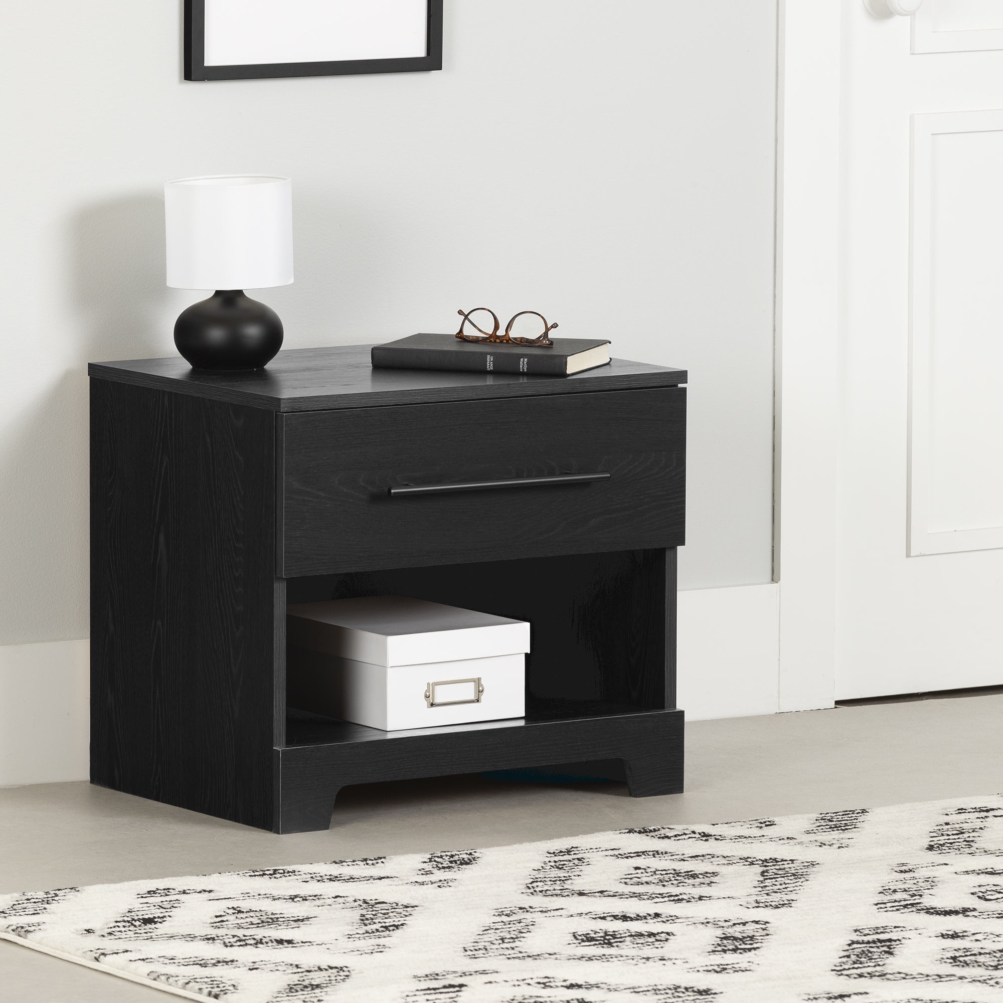 South shore black nightstand discount