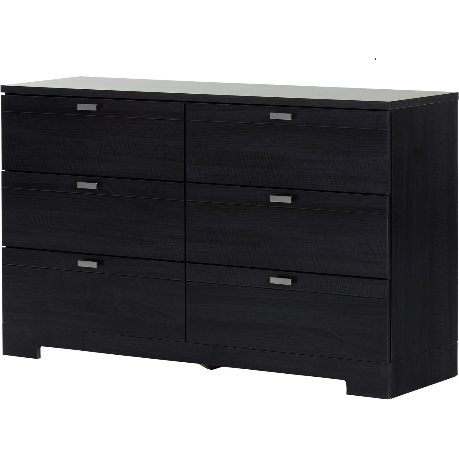 Black Oak Double Dresser with Extra Deep Drawers
