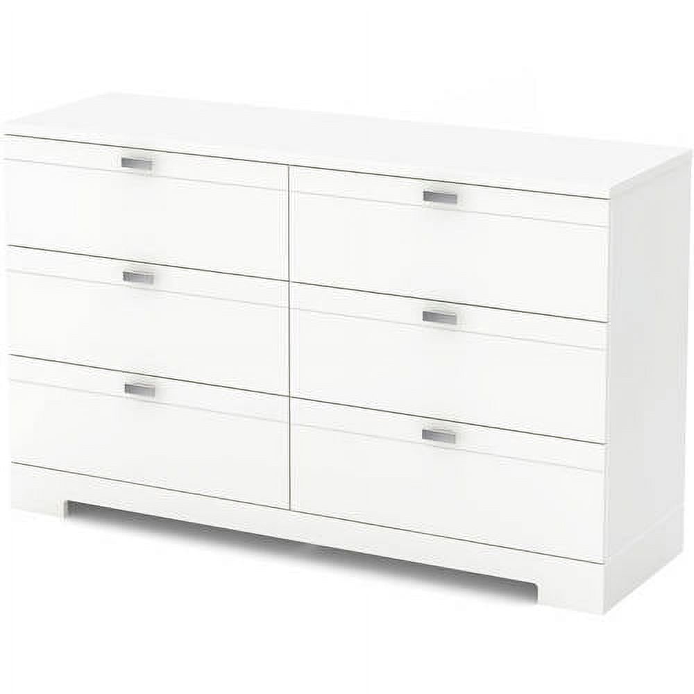 Pure White Nursery Double Dresser with Soft Close Deep Drawers