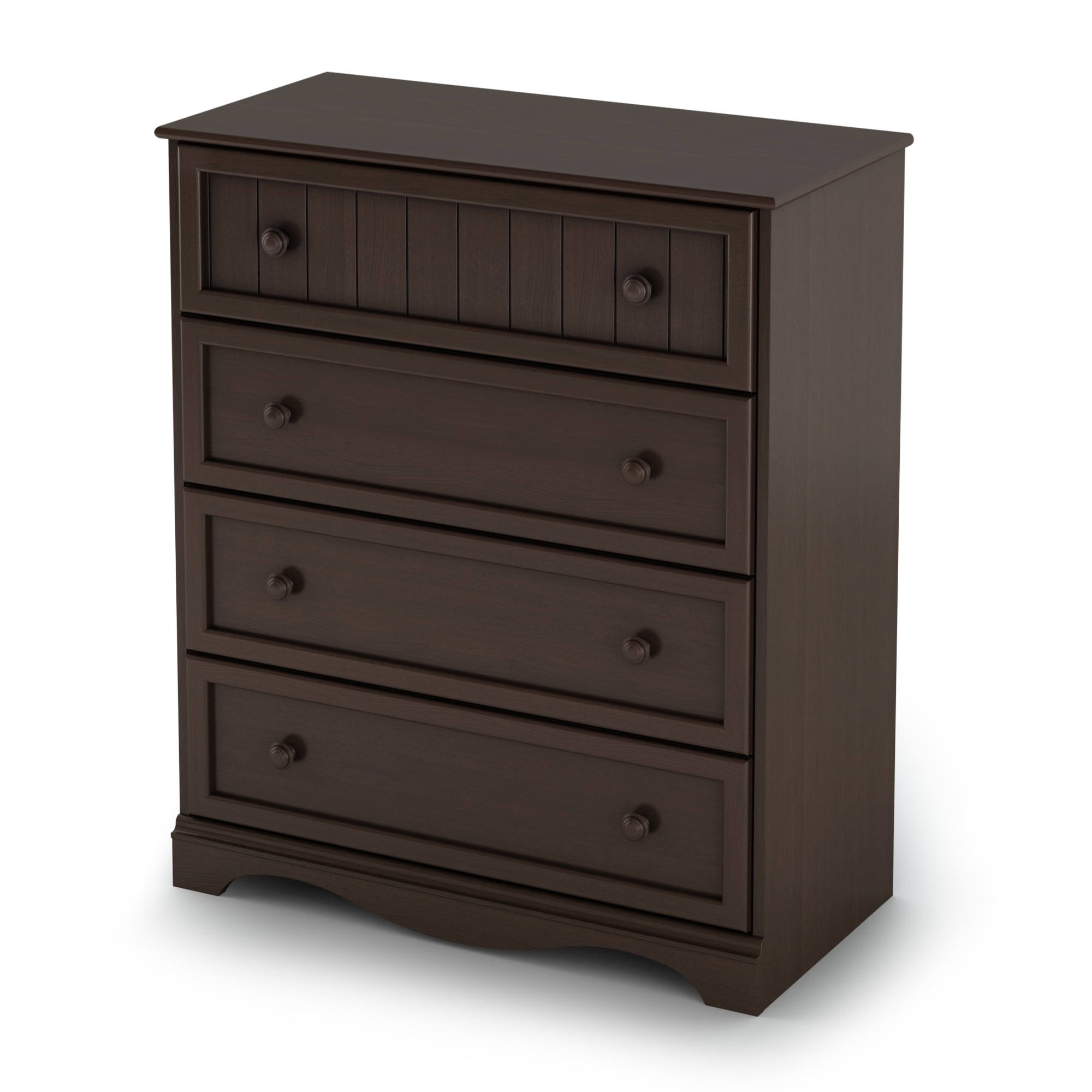 Savannah Coastal Espresso 4-Drawer Kids Dresser