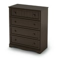 thumbnail image 1 of South Shore Savannah Coastal 4 Drawers Chest, Chocolate, 1 of 7