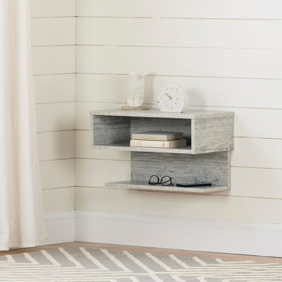 South Shore Sazena Floating Nightstand White