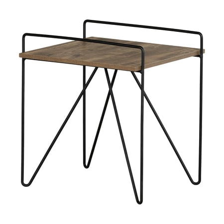 South Shore Slendel, Urban Modern End table, Brown Oak
