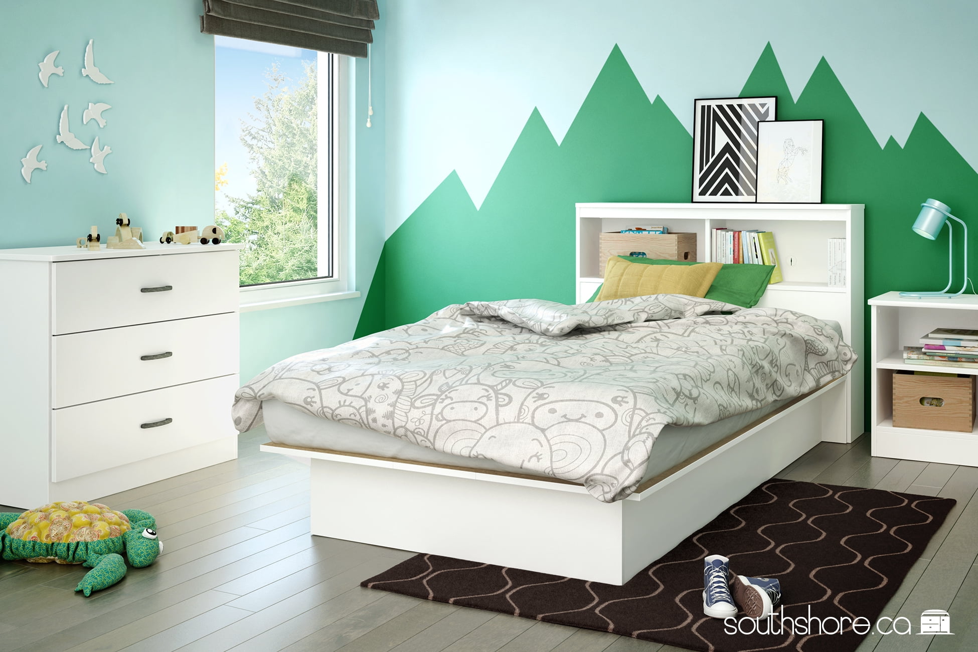 South shore twin platform bed deals