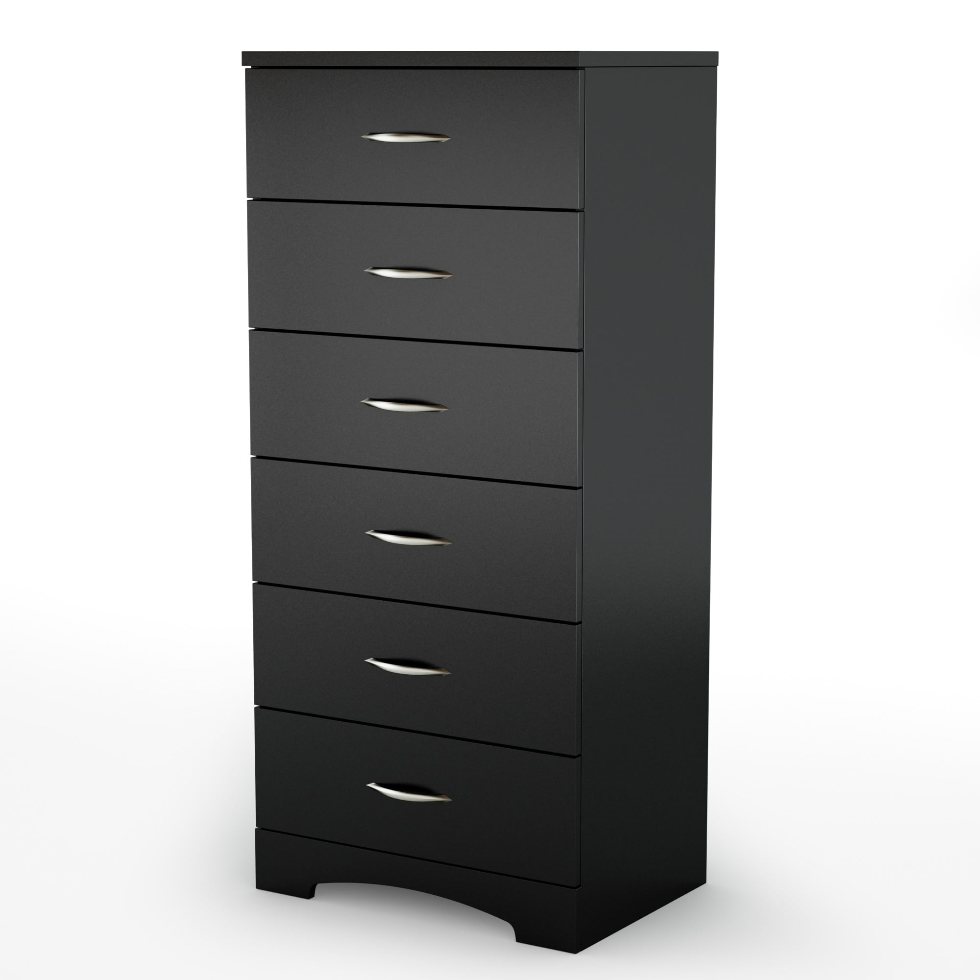 South Shore SoHo 6 Drawer Lingerie Chest Pure Black