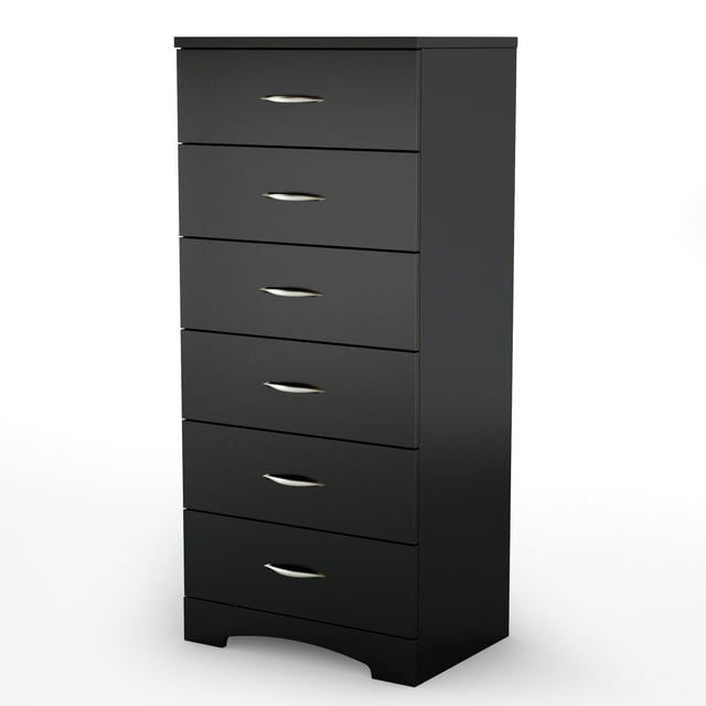 South Shore SoHo 6-Drawer Lingerie Chest, Pure Black