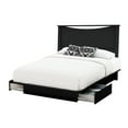 thumbnail image 1 of South Shore SoHo, Contemporary Full/Queen Bed and Headboard Set, Pure Black, 1 of 7