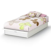 South Shore SoHo Full Mates Bed (54") with 3 Drawers, Pure White