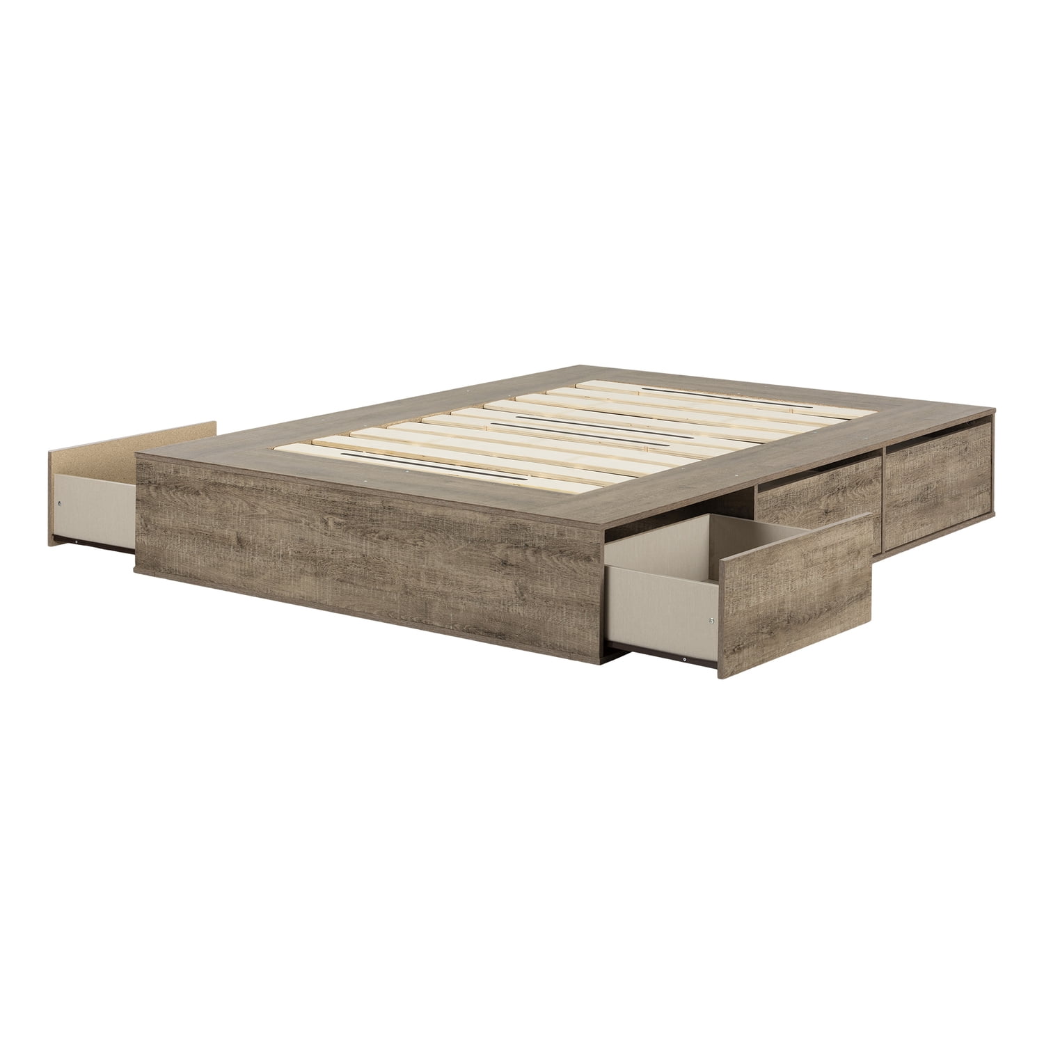 South Shore SoHo Kids Full Mates Bed (54") with 3 Drawers, Pure White