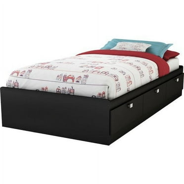 South Shore Spark Contemporary 3-Drawer Storage Bed, Twin Size, Black
