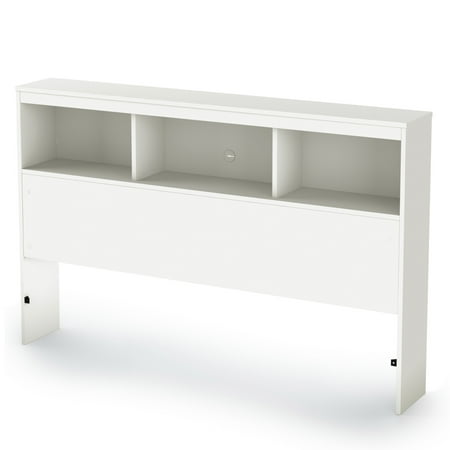 South Shore Spark Kid's Bookcase Headboard, Full, White