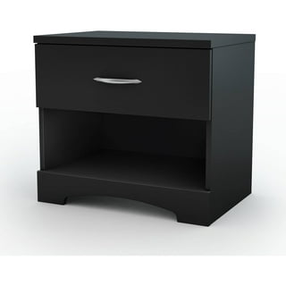 South Shore Axess Small Desk and 4-Shelf Bookcase Set in Pure Black