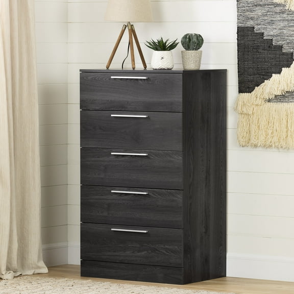 South Shore Step One Essential Contemporary 5-Drawers Dresser Gray Oak