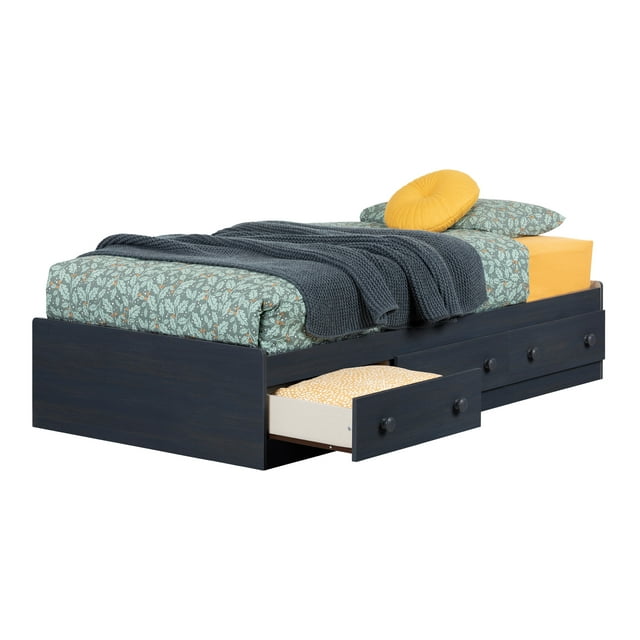 South Shore Summer Breeze 3-Drawer Storage Bed, Twin, Blueberry