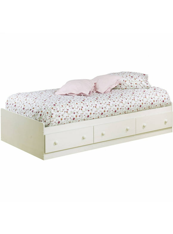 South Shore Summer Breeze Mate's Twin Bed with Storage, White