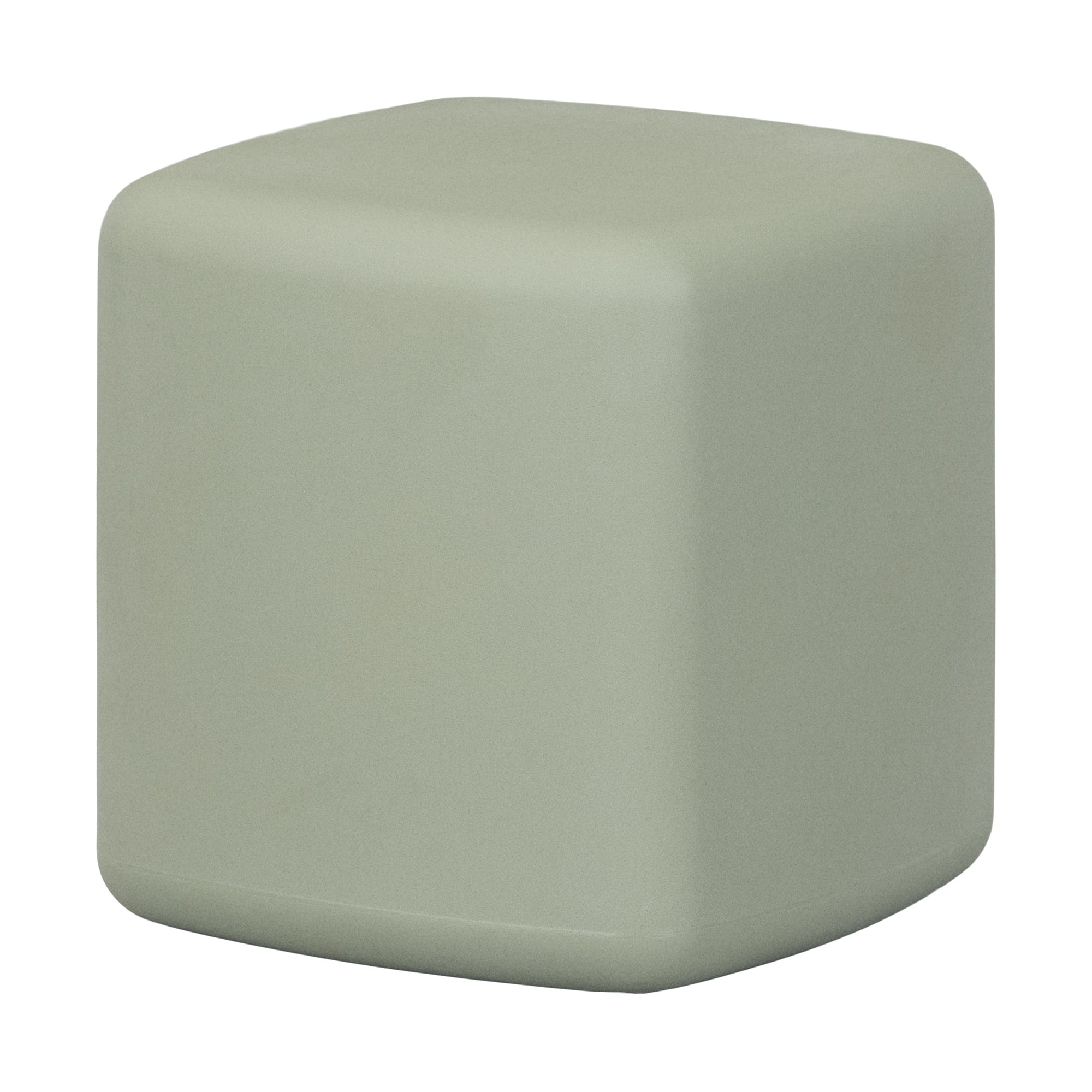 Sage Green Polyethylene Cubic Nightstand
