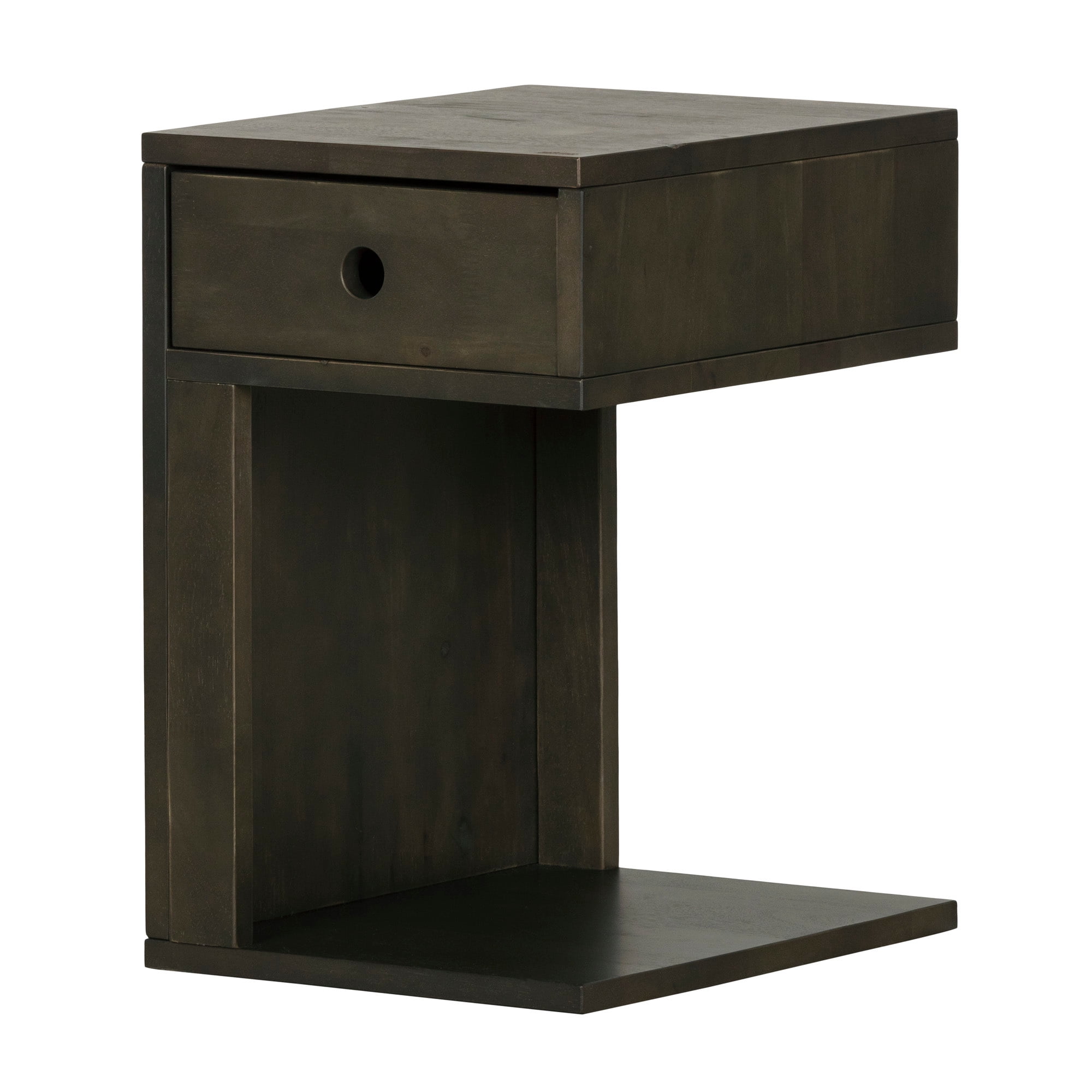 South Shore Sweedi Scandinavian 1-Drawer Nightstand, Solid Wood