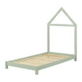 thumbnail image 1 of South Shore Sweedi, Scandinavian Twin Bed with House Frame Headboard, Sage Green, 1 of 10