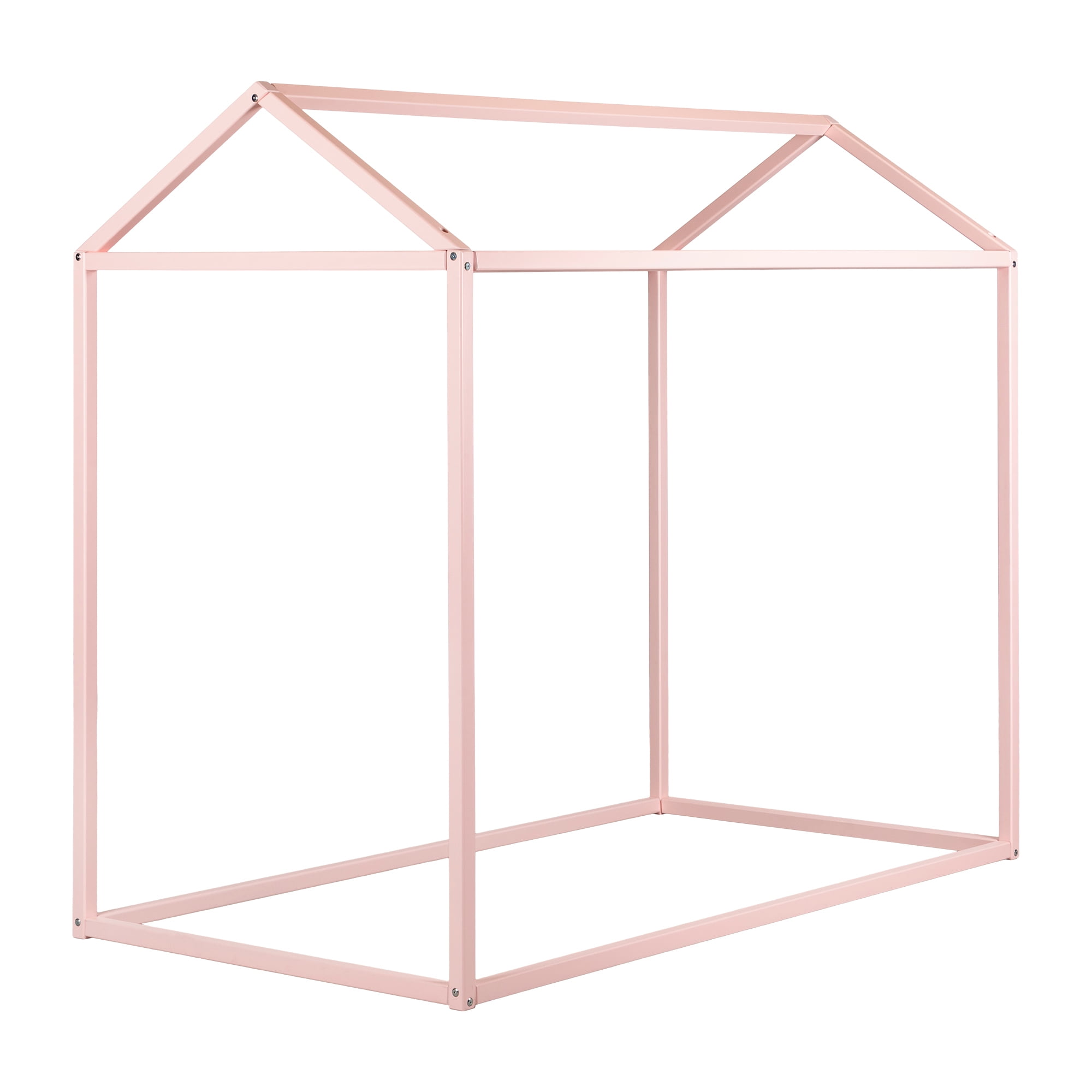 Pink Twin Wood Frame House Bed