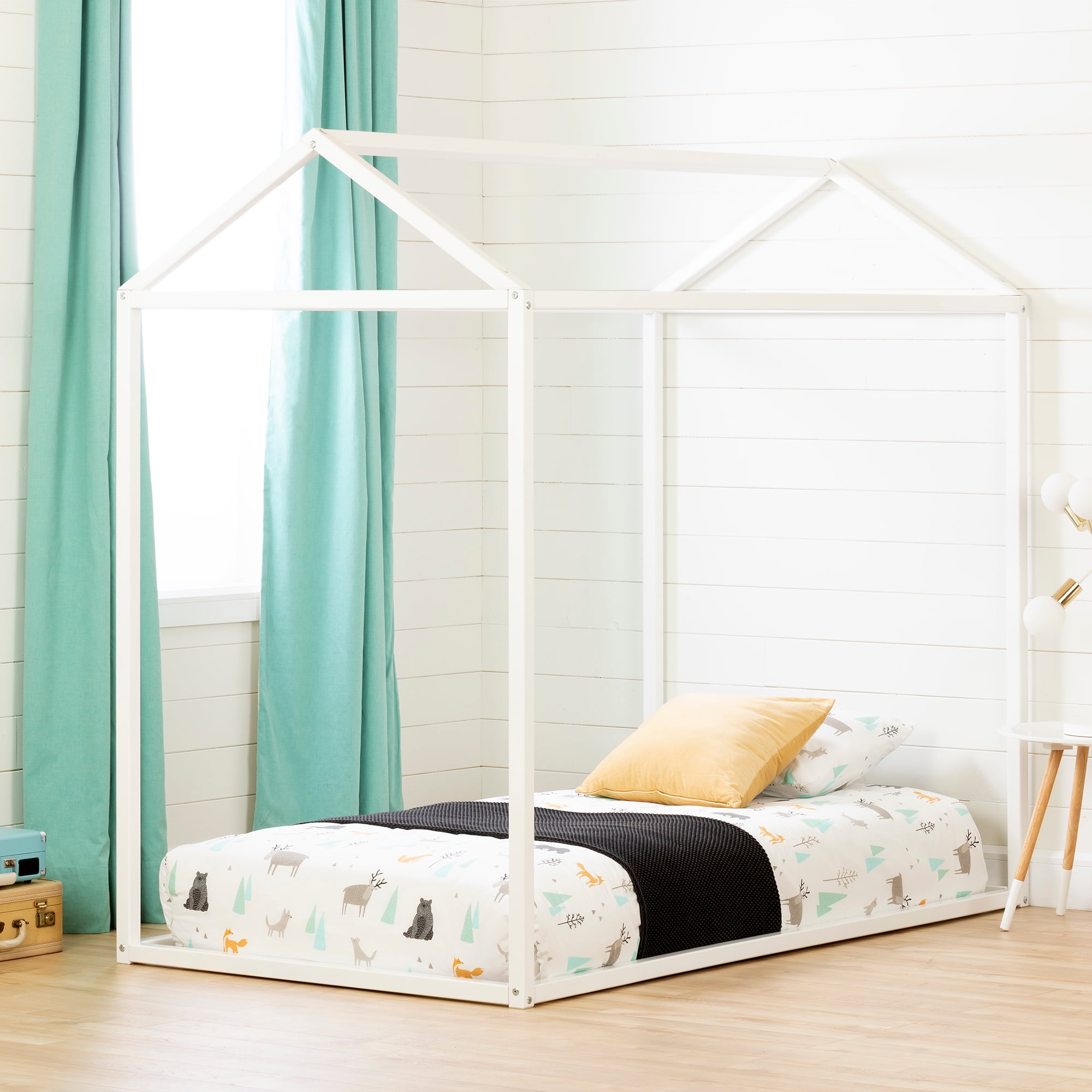South Shore Sweedi Twin House Bed, Pure White