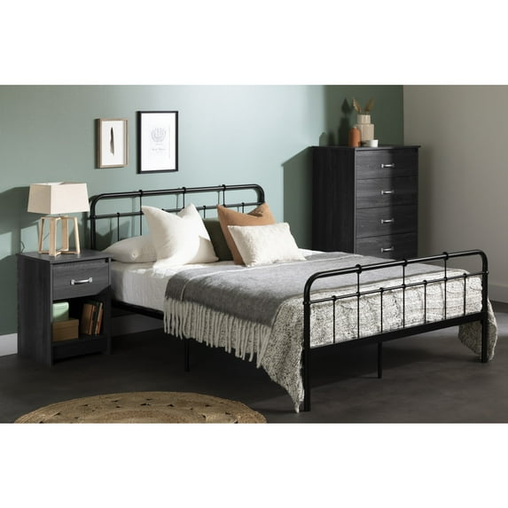 South Shore Tassio, Farmhouse Bed, Full Black