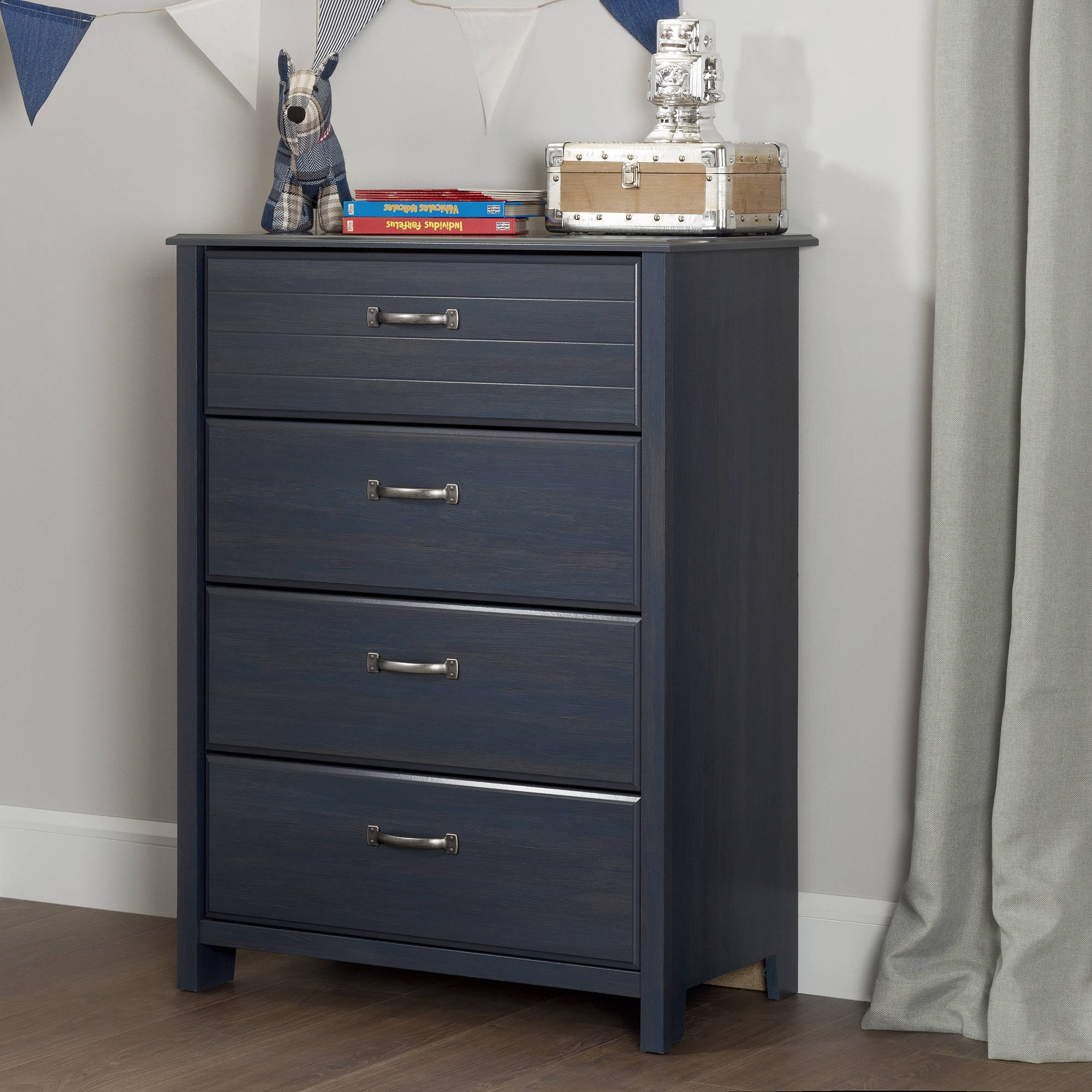 South Shore Ulysses 4Drawer Chest, Blueberry
