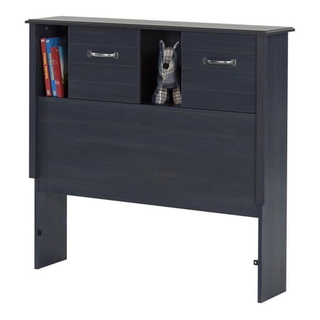 South Shore Ulysses Blueberry Bookcase Headboard with Sliding Doors, Multiple Sizes