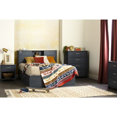 South Shore Ulysses, Traditional Bed, Full Blue