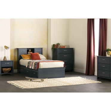 South Shore Ulysses, Traditional Bed, Twin Blue