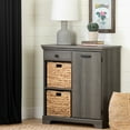 thumbnail image 1 of South Shore Versa 1-Door Storage Cabinet, 36-3/8"H x 33-3/4"W x 15-7/8"D, Gray Maple, 1 of 12