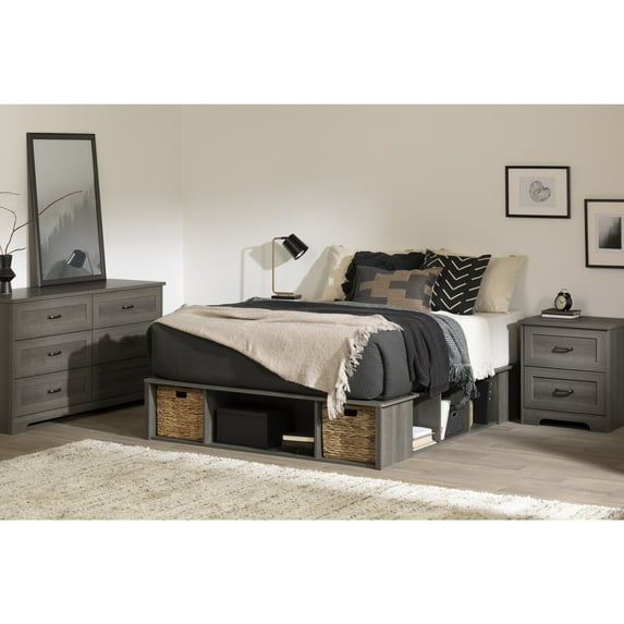 South Shore Versa, Farmhouse Bed, Queen Gray