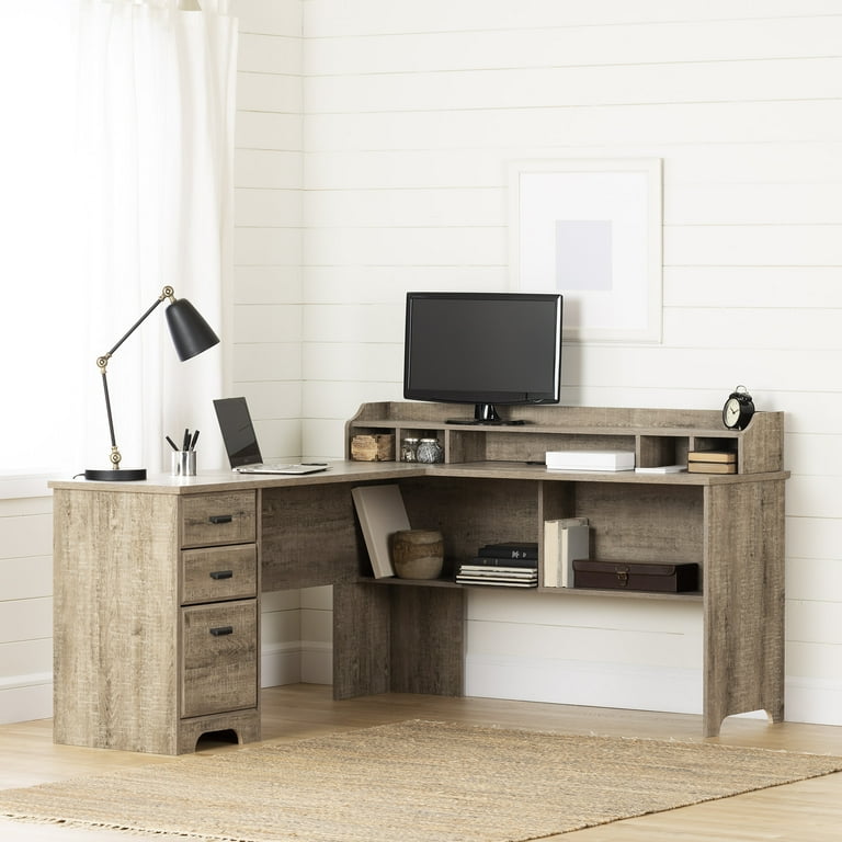 South Shore Versa Traditional Desk Long Desk Brown