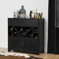 thumbnail image 1 of South Shore Vietti Bar Cabinet with Drawers, Black Oak, 1 of 12