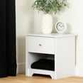 thumbnail image 1 of South Shore Vito 1-Drawer Nightstand - End Table with Storage White, 1 of 11