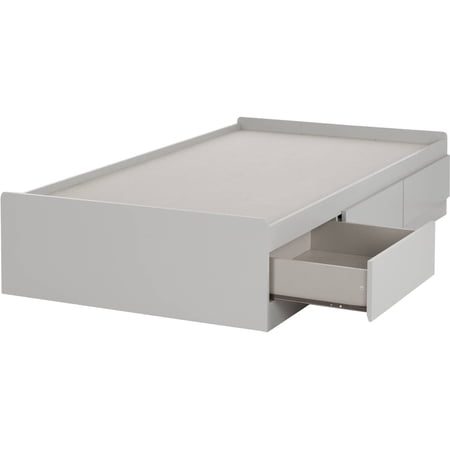 South Shore Vito 3-Drawer Storage Bed, Twin, Soft Gray