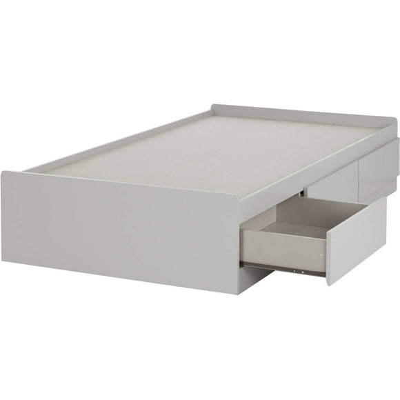South Shore Vito 3-Drawer Storage Bed, Twin, Soft Gray