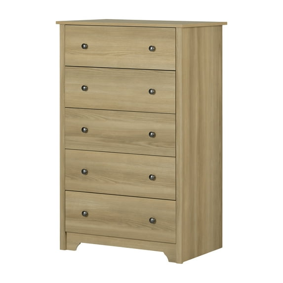 South Shore Vito Contemporary 5-Drawers Dresser Natural Ash