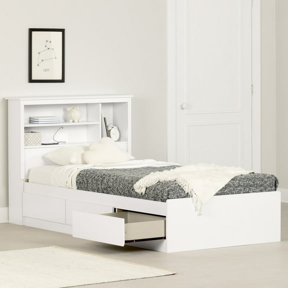 South Shore Vito, Contemporary Bed, Twin White