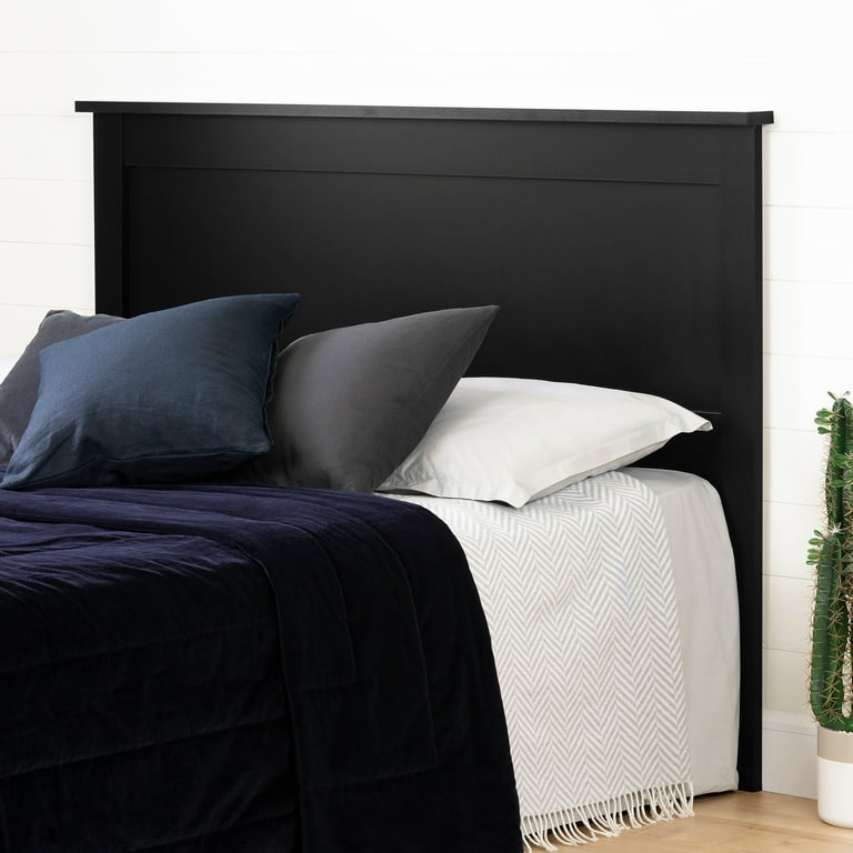 Black wood headboard full discount