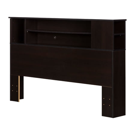 South Shore Vito Kid's Full/Queen Bookcase Headboard, Chocolate