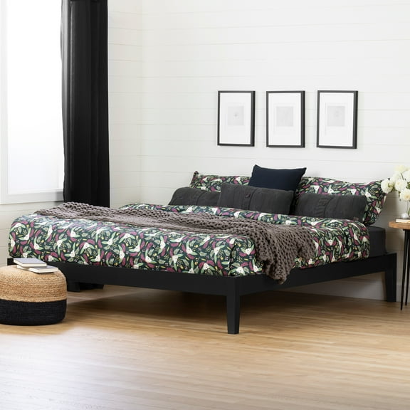 South Shore Vito Platform Bed, Black