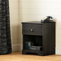 South Shore Zach Contemporary 1-Drawer Nightstand with Storage, Gray Oak