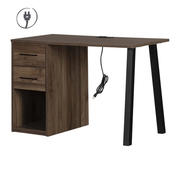 South Shore Zolten, Contemporary Desk, Natural Walnut
