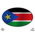 thumbnail image 1 of South Sudan Flag Oval - 12" Vinyl Sticker Waterproof Decal, 1 of 1