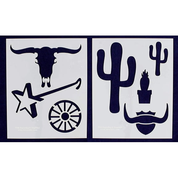 South West US Stencils - 2 Pc set- 14 Mil Mylar