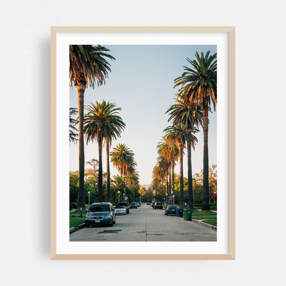 South Windsor - Los Angeles California Photography Oak Framed Wall Art Print 30 x 40 inches