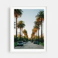 thumbnail image 1 of South Windsor - Los Angeles California Photography Palm Tree Street Photography Tropical City Landscape Summer Travel Poster White Framed Wall Art Print 9 x 12 inches, 1 of 3