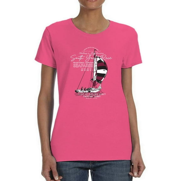 South Yacht Race Shaped T-Shirt Women -Image by Shutterstock, Female Small