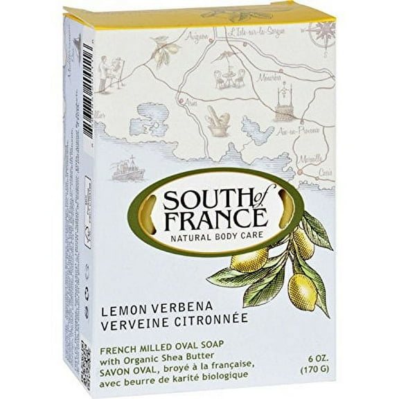 South of France French Milled Oval Soap - Lemon Verbena, 6 oz Bar(S)