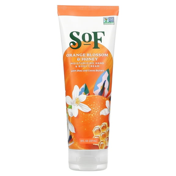 South of France Moisturizing Hand and Body Cream Orange Blossom & Honey 8 oz Cream